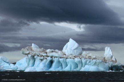 An eroded iceberg near Paulet Island off of the Antarctic Peninsula.