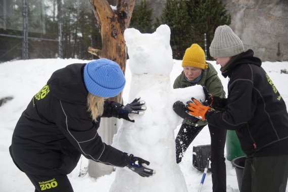 Building snowpeople for the bears
