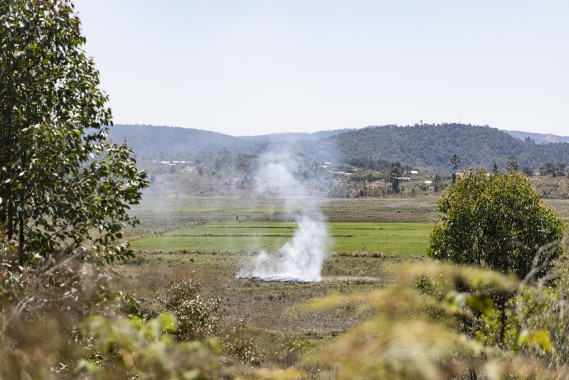 Slash and burn happening in Madagascar, near Torotorofotsy