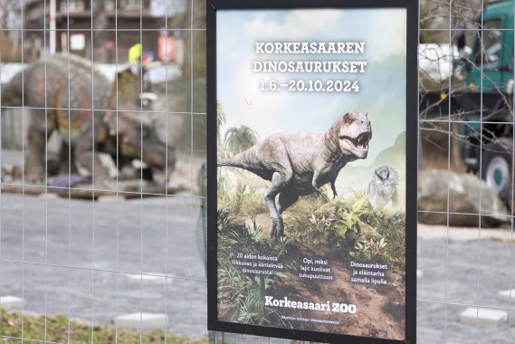 Dinosaur exhibit at Korkeasaari Zoo